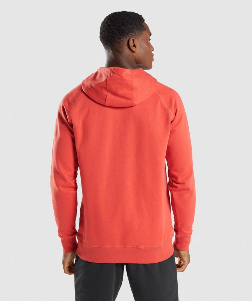 Men's Gymshark Sharkhead Infill Hoodie Orange | CA 06ND57